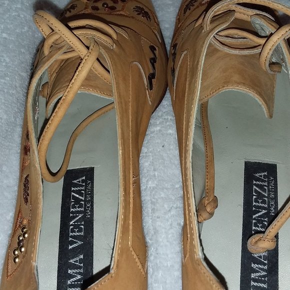 Luxury Italian Mima Venezia Tan Vero Cuoio size 37 - Picture 5 of 6